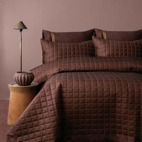 Покривало з наволочками Issimo Home Boligia Brown 240×260 