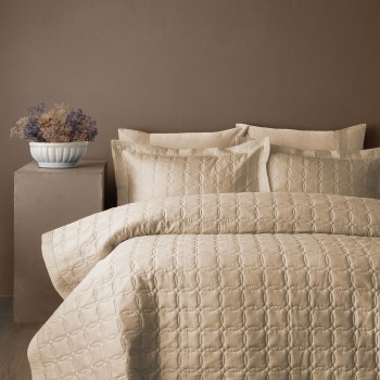 Покривало з наволочками Issimo Home Canello Beige 240×260 