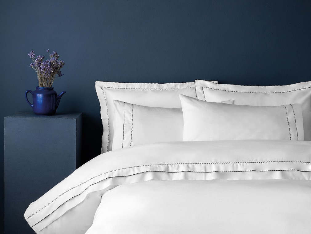 Комплект постільної білизни Issimo Home Toned Craft Satin Magnolia White 300 TC євро