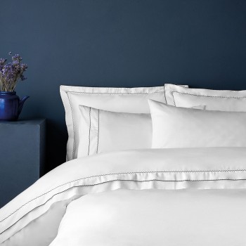 Комплект постільної білизни Issimo Home Toned Craft Satin Magnolia White 300 TC євро
