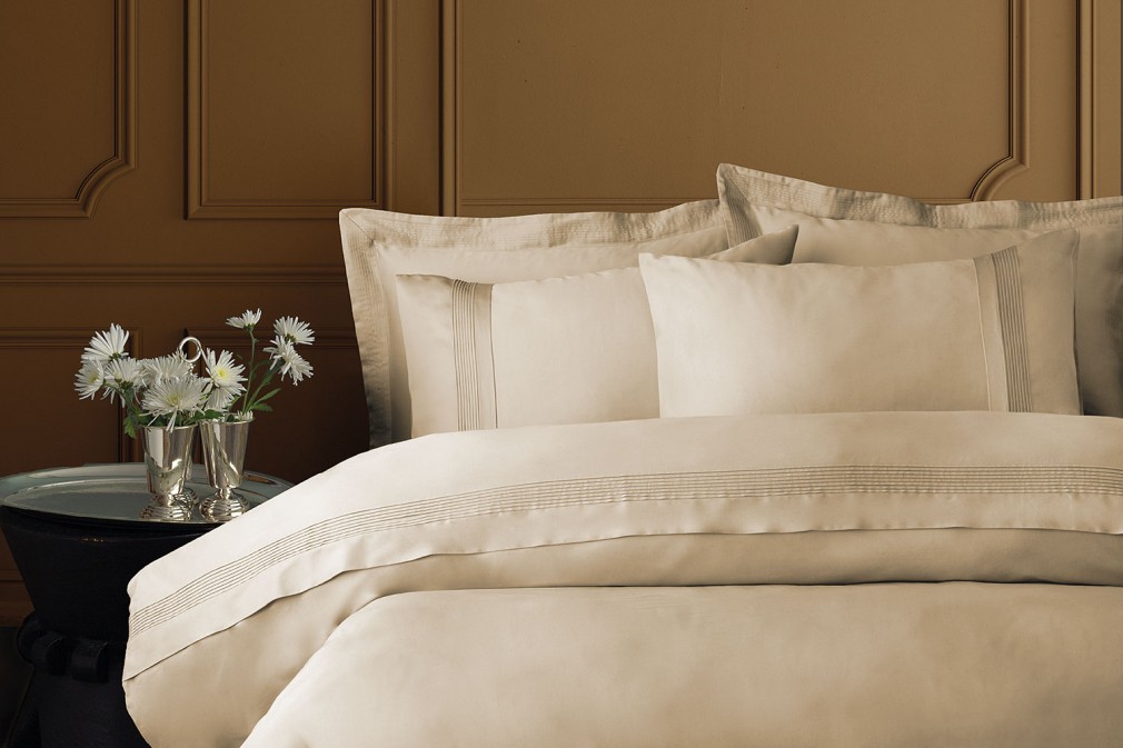 Комплект постільної білизни Issimo Home Toned Craft Satin Talisker Beige 300 TC євро