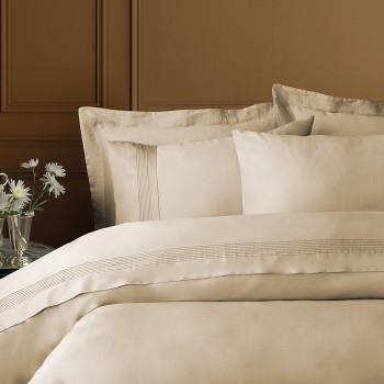 Комплект постільної білизни Issimo Home Toned Craft Satin Talisker Beige 300 TC євро