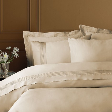 Комплект постільної білизни Issimo Home Toned Craft Satin Talisker Beige 300 TC євро
