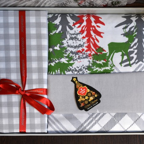 Комплект постільної білизни Cotton box Holly Gri євро
