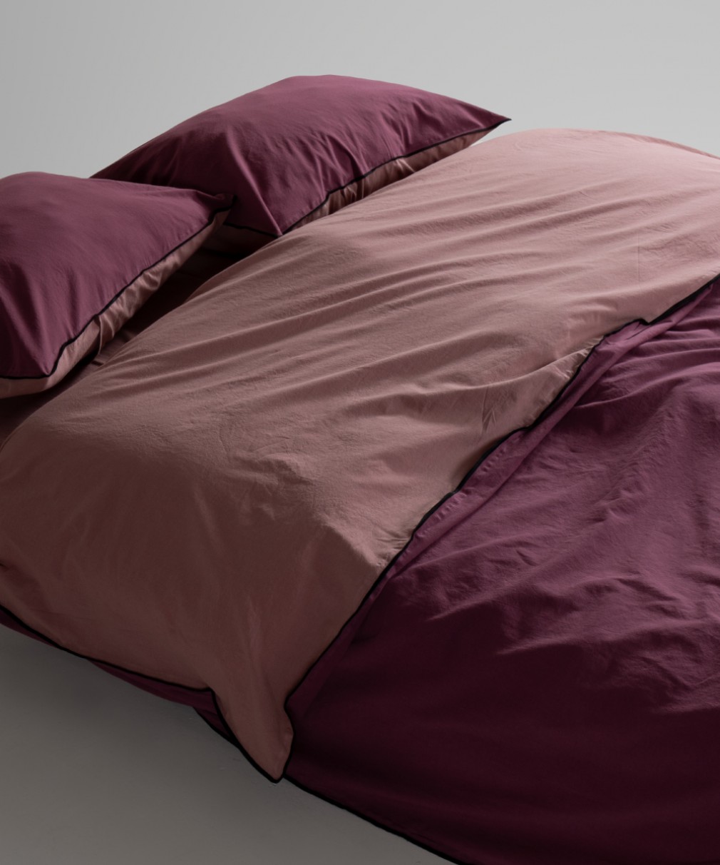 Комплект постільної білизни Limasso Essualte Raspberry-Old rose євро