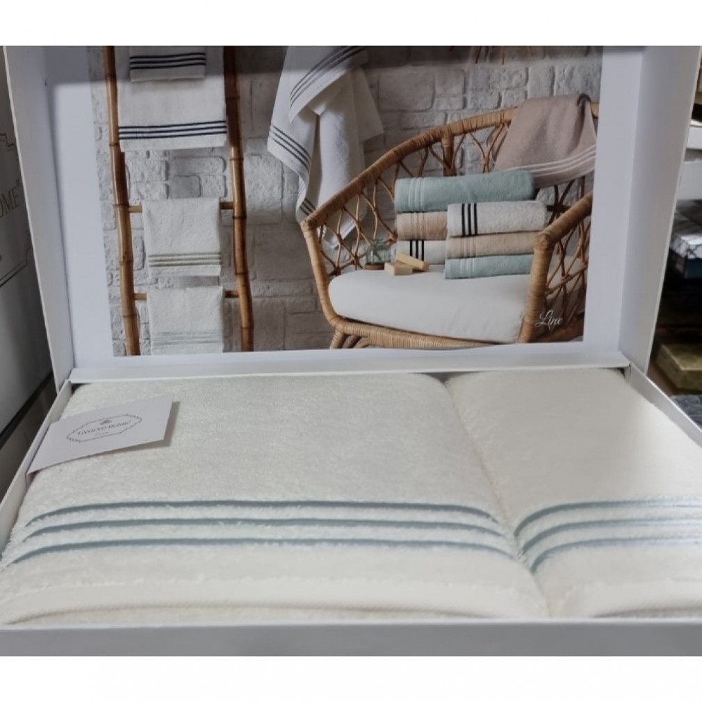 Набір рушників Tivolyo Home Line Ecru/yesil