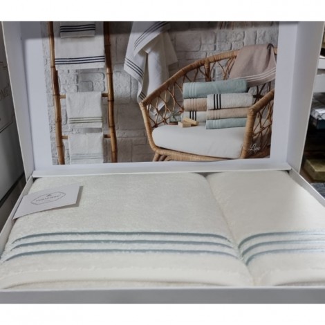 Набір рушників Tivolyo Home Line Ecru/yesil