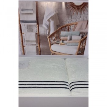 Набір рушників Tivolyo Home Line k.beyaz/lacivert