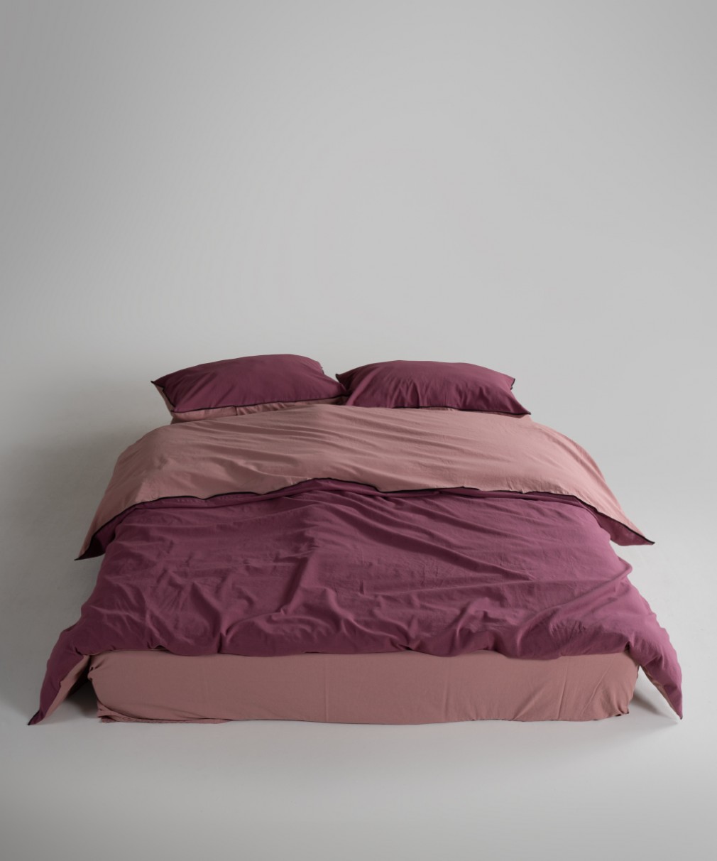 Комплект постільної білизни Limasso Essualte Raspberry-Old rose євро