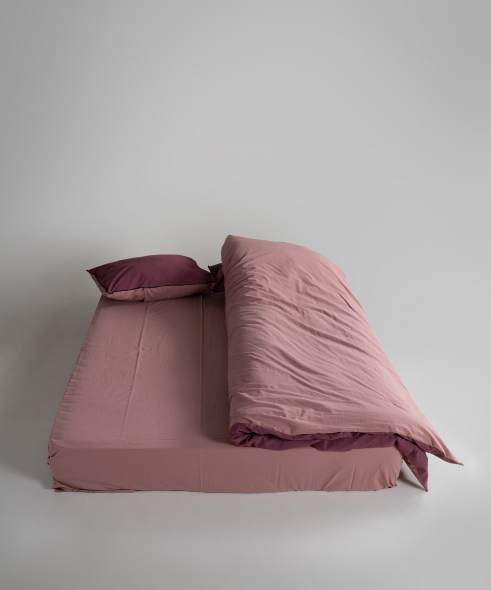 Комплект постільної білизни Limasso Essualte Raspberry-Old rose євро