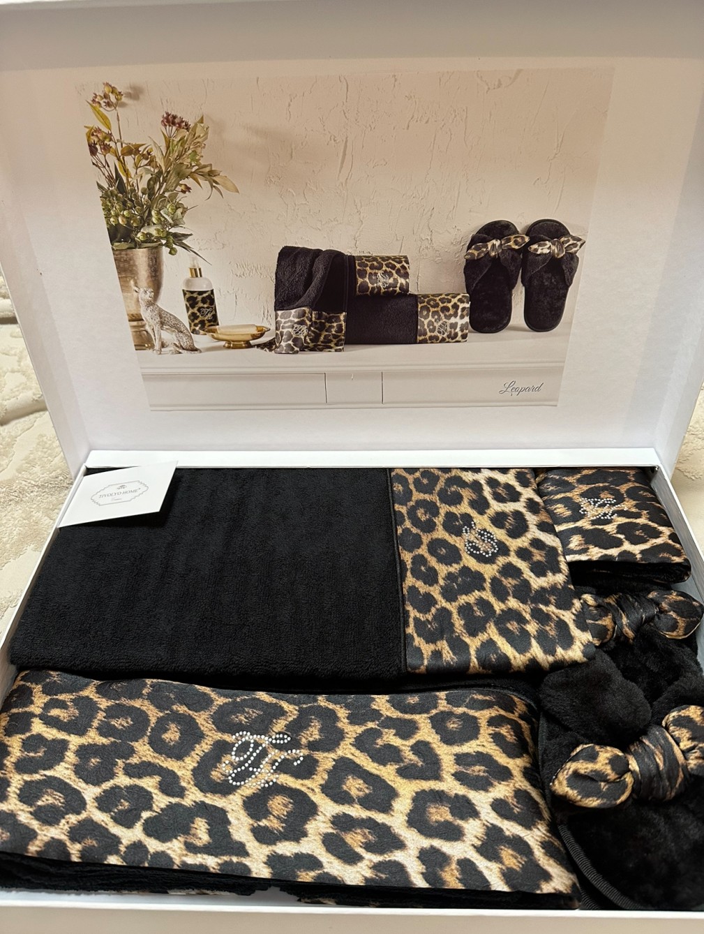 Набір рушників Tivolyo Home Leopard black 3 шт