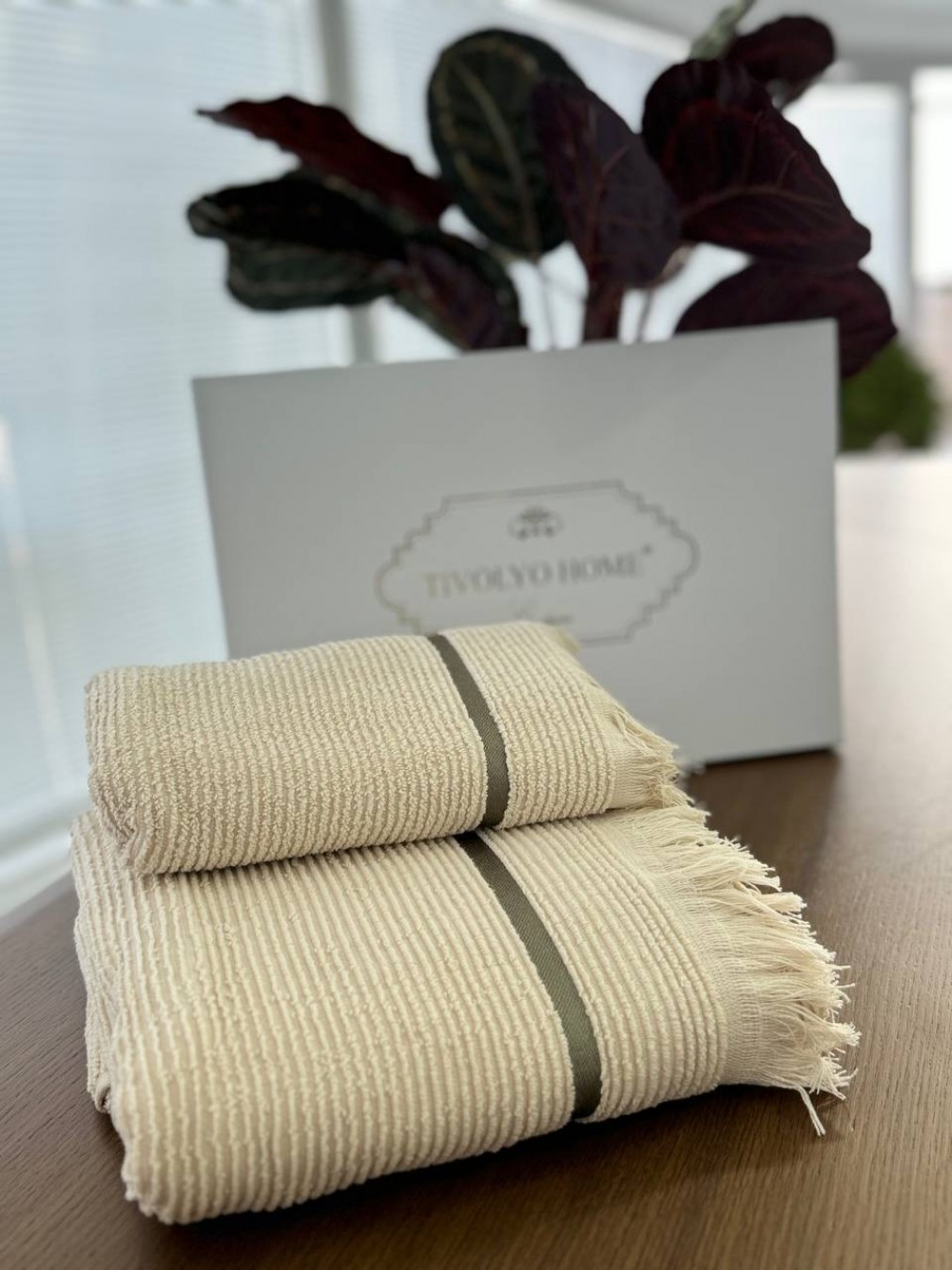 Набір рушників Tivolyo Home Natural bej 2 шт