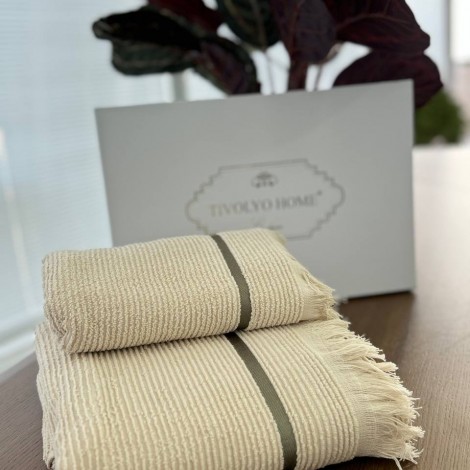 Набір рушників Tivolyo Home Natural bej 2 шт