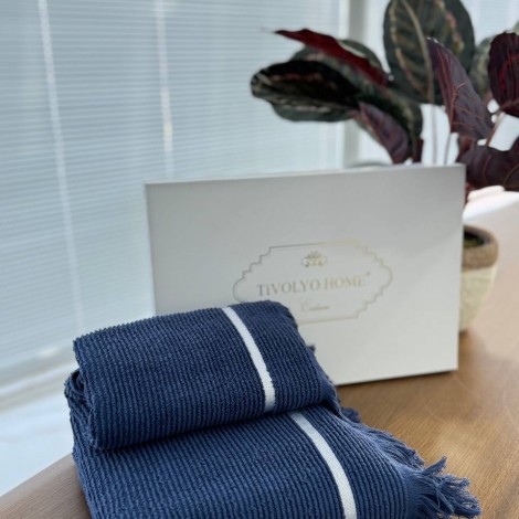 Набір рушників Tivolyo Home Natural lacivert 2 шт