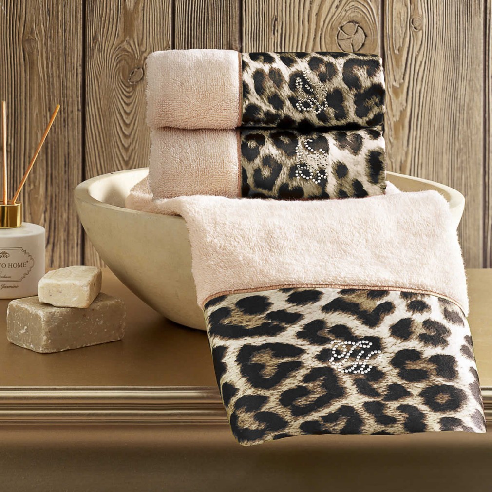 Набір рушників Tivolyo Home Leopard hardal 2 шт 
