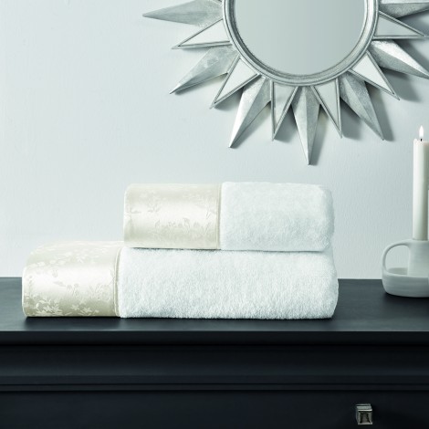 Набір рушників Tivolyo Home Clarinda ecru 2 шт (75х150,50х100)