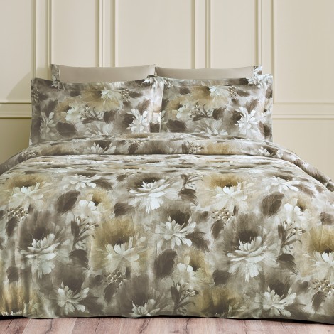 Комплект постільної білизни сатин жатий шовк Tivolyo Home Flowery
