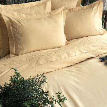 Комплект постільної білизни Issimo Home Giona 300 TC сатин делюкс вишивка євро