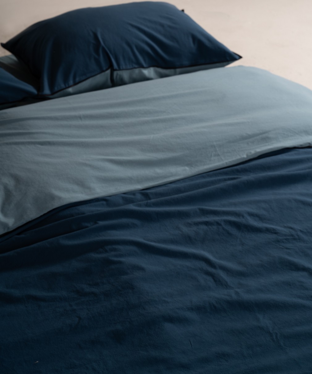 Комплект постільної білизни Limasso Essualte Dress blue-Akdeniz mavisi євро