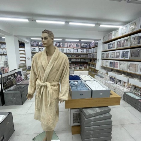 Халат чоловічий махровий Maison D`or Valentin beige