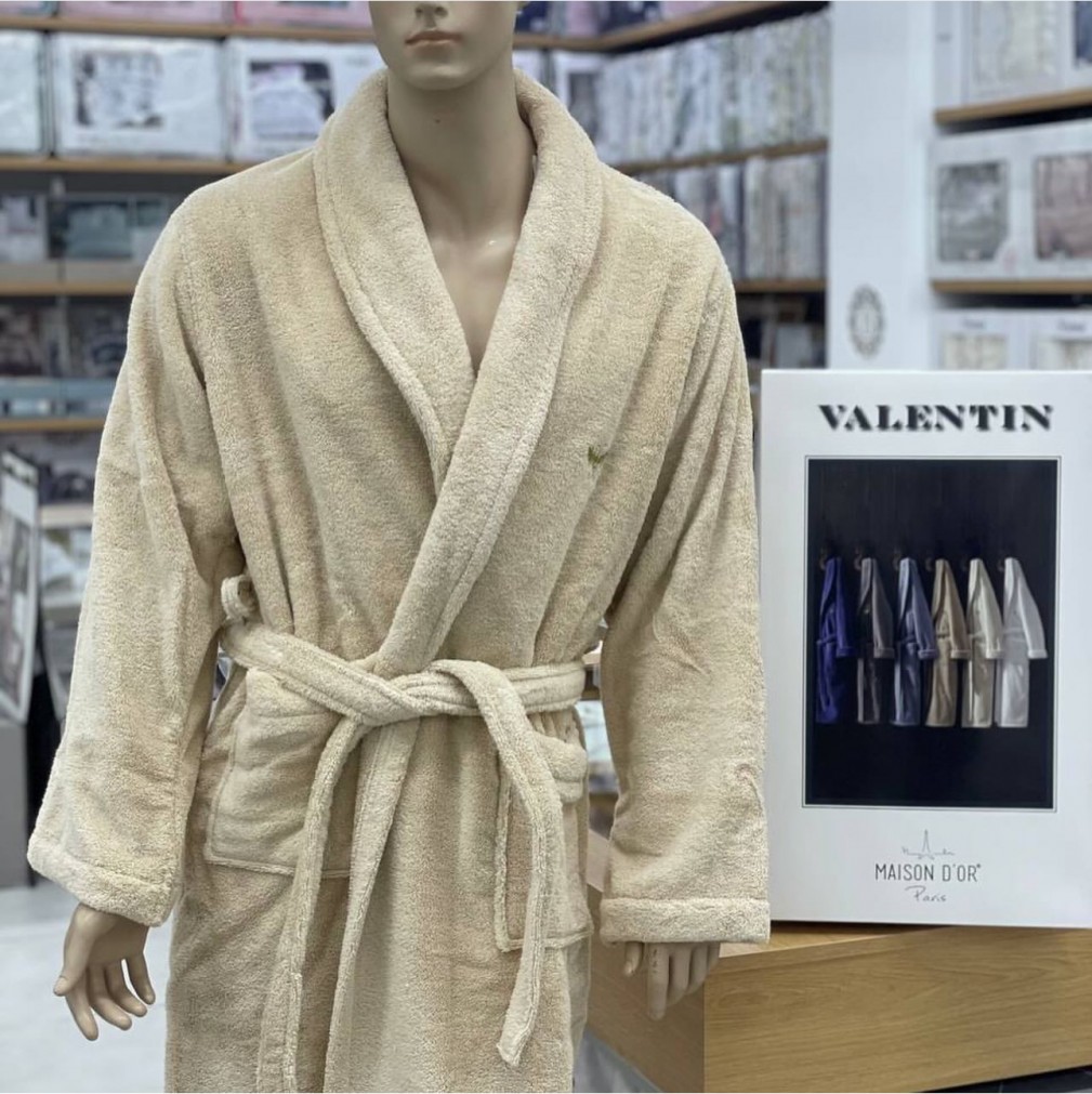 Халат чоловічий махровий Maison D`or Valentin beige