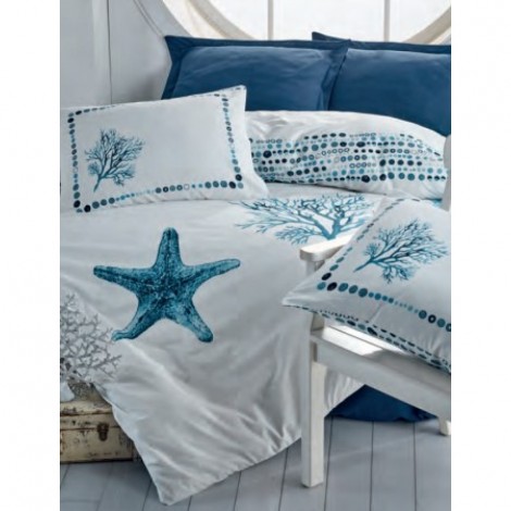 Комплект постільної білизни Cotton box Star lacivert