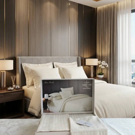 Комплект постільної білизни Maison d'or New Rails ecru