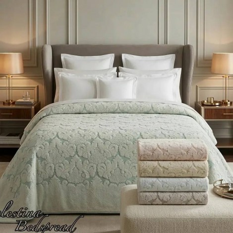 Махрове покривало Maison D'or Celestina mint 220*240
