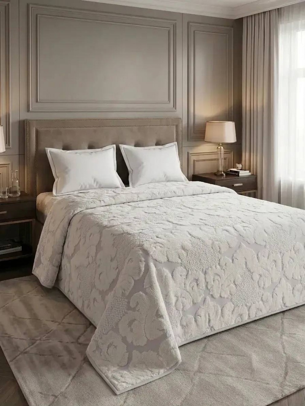 Махрове покривало Maison D'or Celestina lilac 220*240