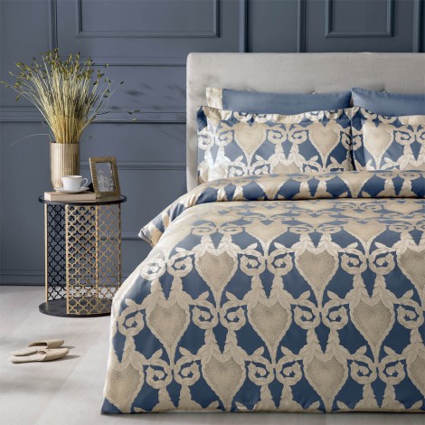 Комплект постільної білизни Tivolyo Home Berta antrasite євро