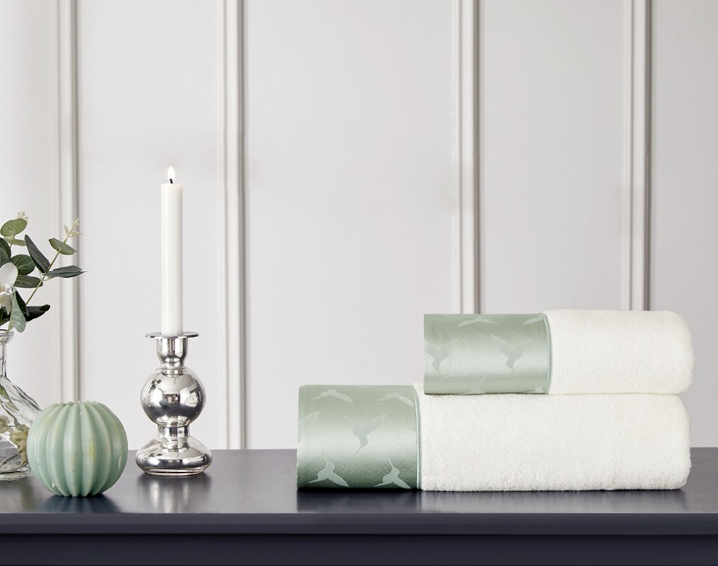 Набір рушників Tivolyo Home Colibri yesil 2 шт (75х150,50х100) 