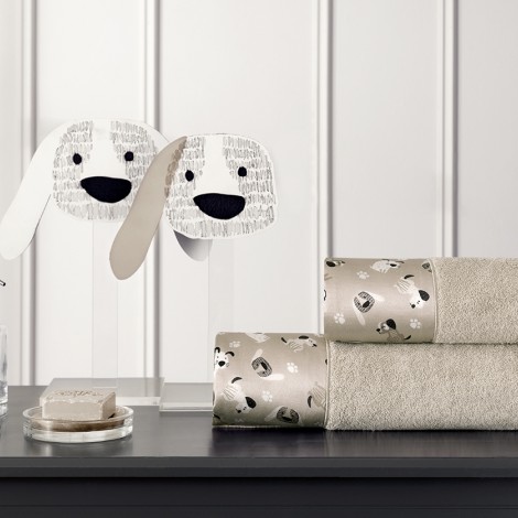 Набір рушників Tivolyo Home Beagle bej 2 шт (75х150,50х100) 