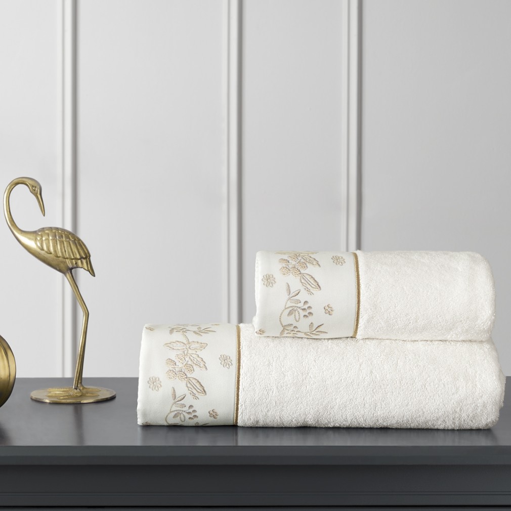 Набір рушників Tivolyo Home Motif beyaz 2 шт (75х150,50х100) 