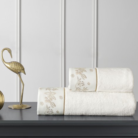 Набір рушників Tivolyo Home Motif beyaz 2 шт (75х150,50х100) 