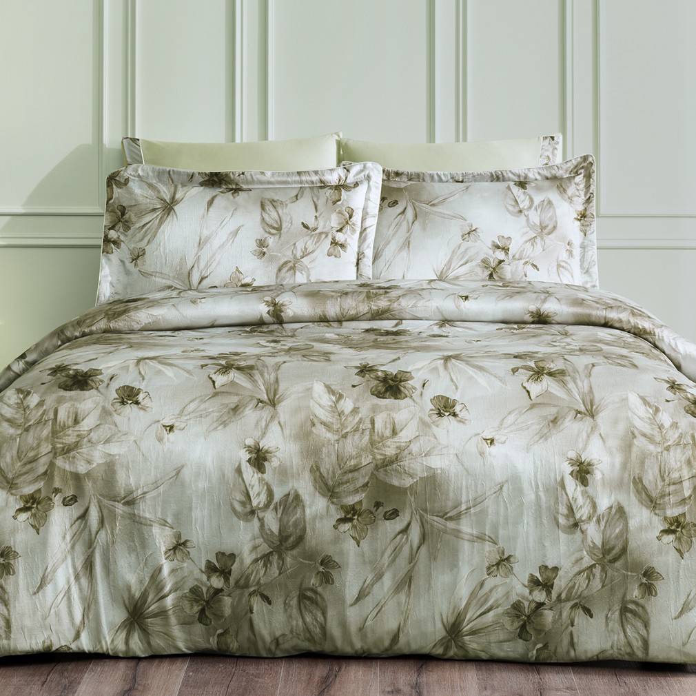 Комплект постільної білизни сатин жатий шовк Tivolyo Home Acanthus