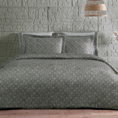 Комплект постільної білизни сатин жатий шовк Tivolyo Home Capitone