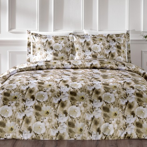 Комплект постільної білизни сатин жатий шовк Tivolyo Home Dreamy bej
