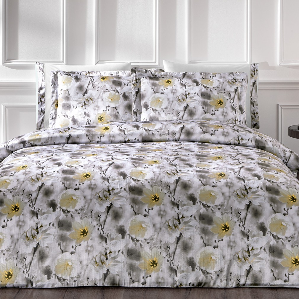 Комплект постільної білизни сатин жатий шовк Tivolyo Home Dreamy grey