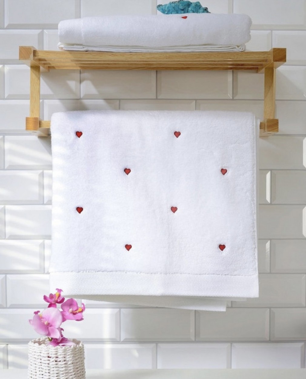 Рушник Soft Hearts Maison D’or червоний