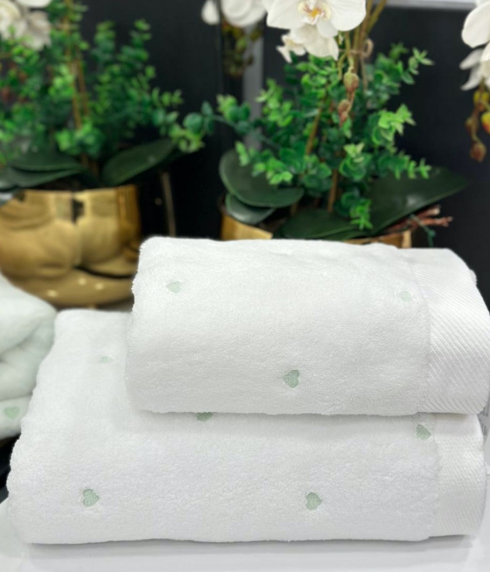 Рушник Soft Hearts Maison D’or 85х150 зелений