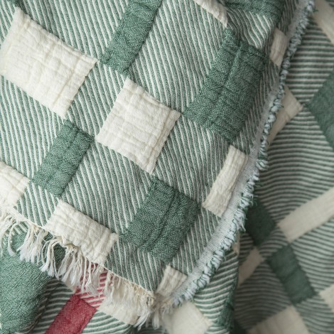 Муслінове покривало Issimo 220 х 240 см.  Ulster Green