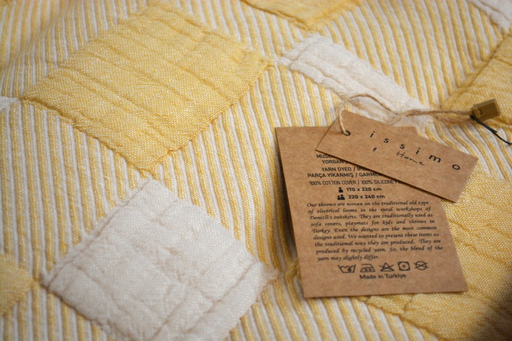 Муслінове покривало Issimo 220х240 см  Ulster Yellow