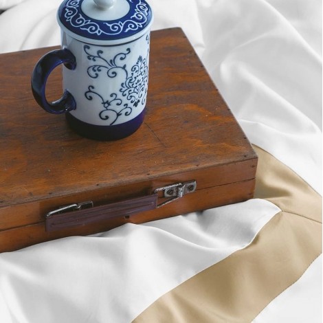 Комплект постільної білизни Issimo Home Malones beige 300 tc