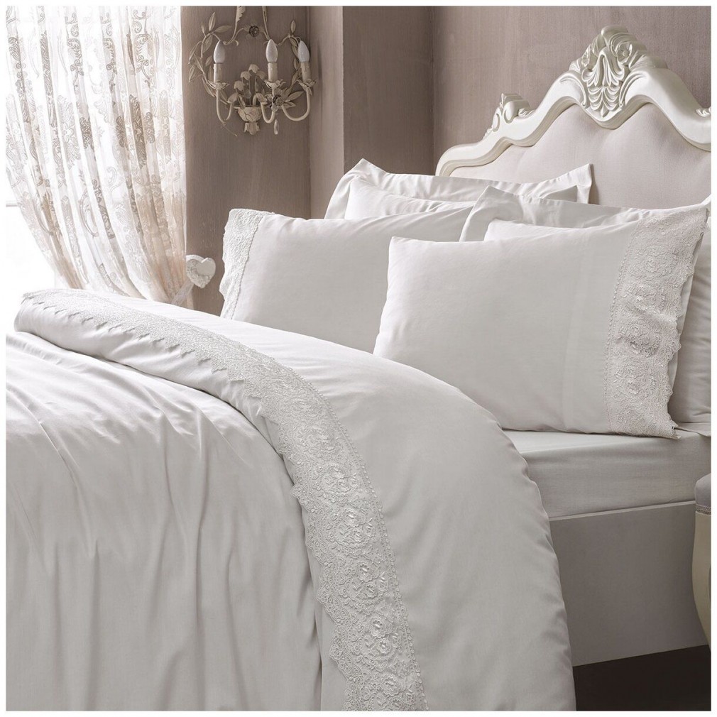 Комплект постільної білизни Elegant Tivolyo Home крем