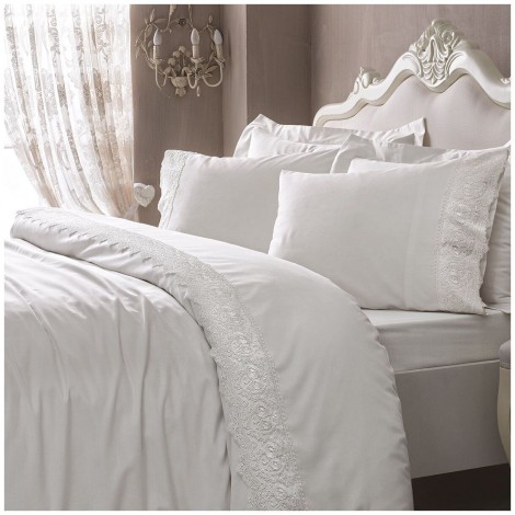 Комплект постільної білизни Elegant Tivolyo Home крем