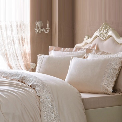 Комплект постільної білизни Elegant Tivolyo Home бежевий
