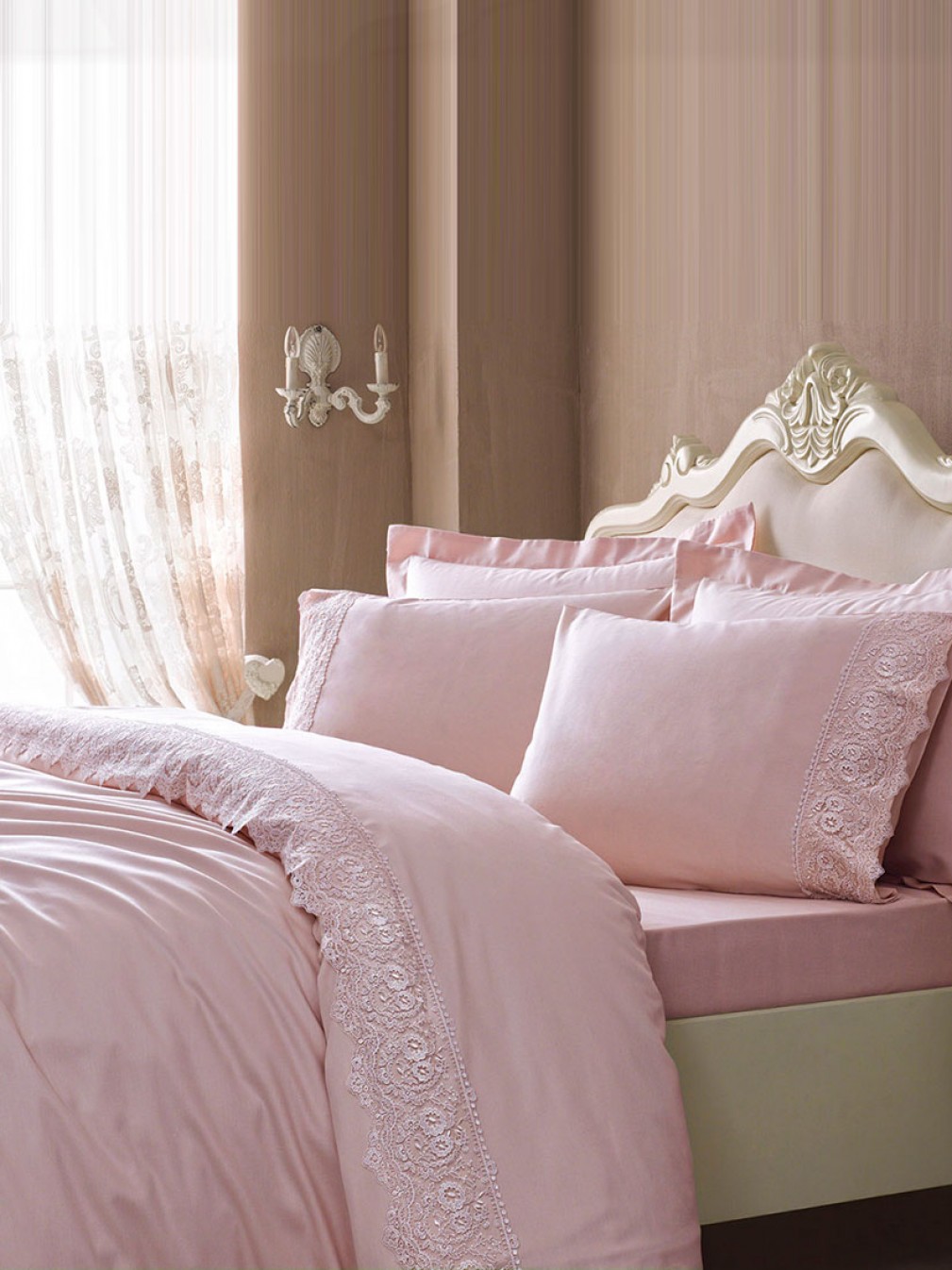 Комплект постільної білизни Elegant Tivolyo Home pudra