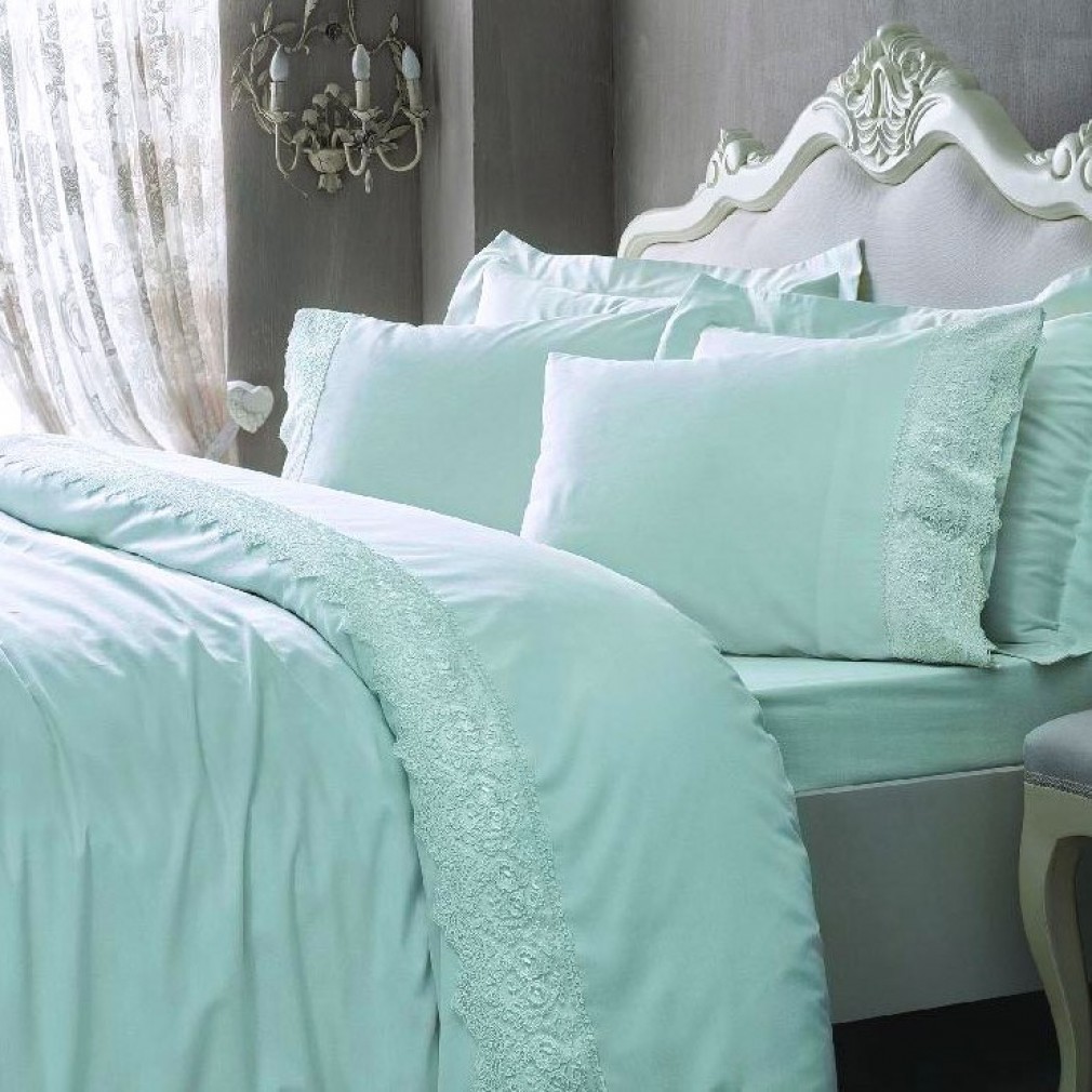Комплект постільної білизни Elegant Tivolyo Home бірюзовий
