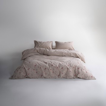 Комплект постільної білизни Limasso Garden de Fleur Oxford Tan євро