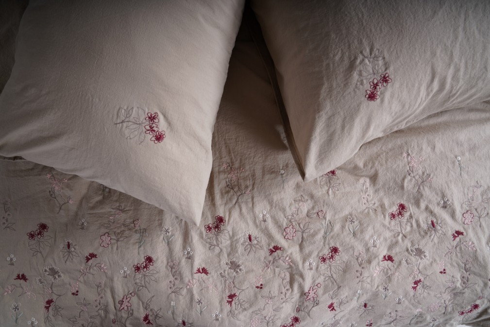 Комплект постільної білизни Limasso Garden de Fleur Oxford Tan євро